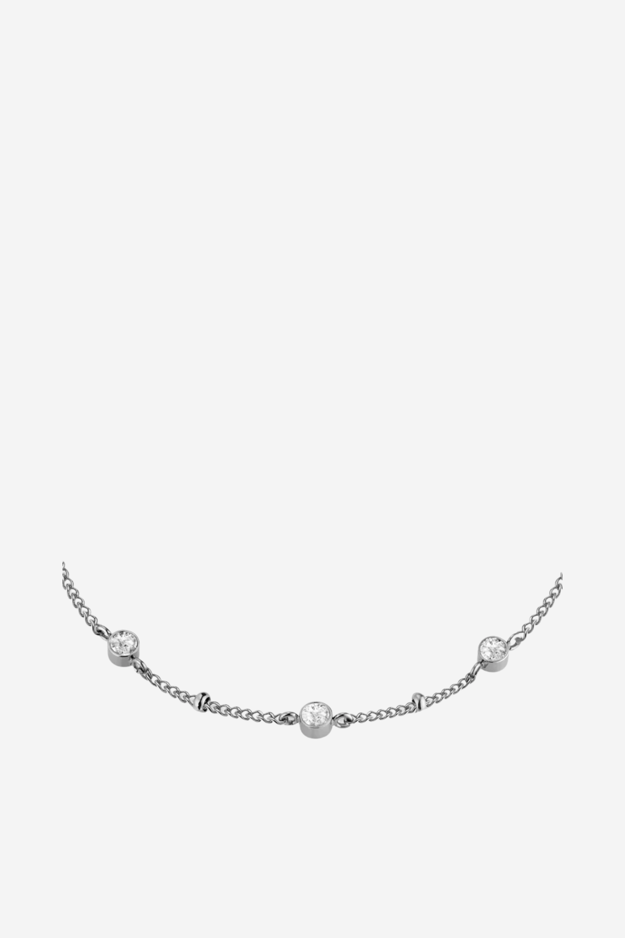 Triple Crystal Dot Bracelet - Silver