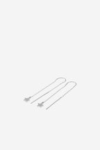 Etoile Thread Earrings - CZ/Silver