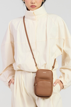 Nikko Pocket Phone Sling - Tan Luxe