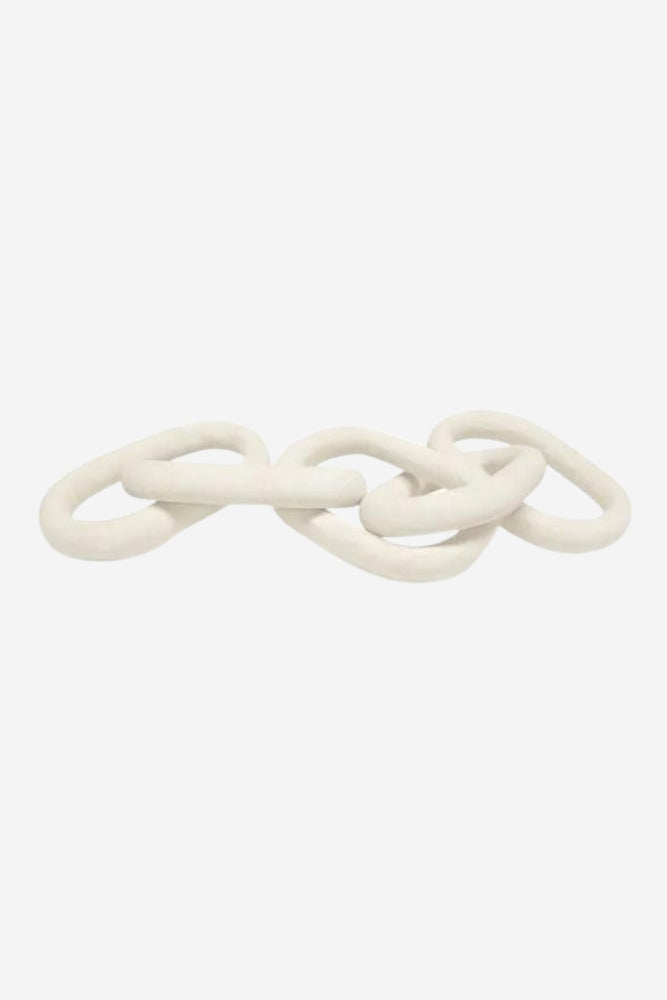 Link Wooden Chain - White 5 Link