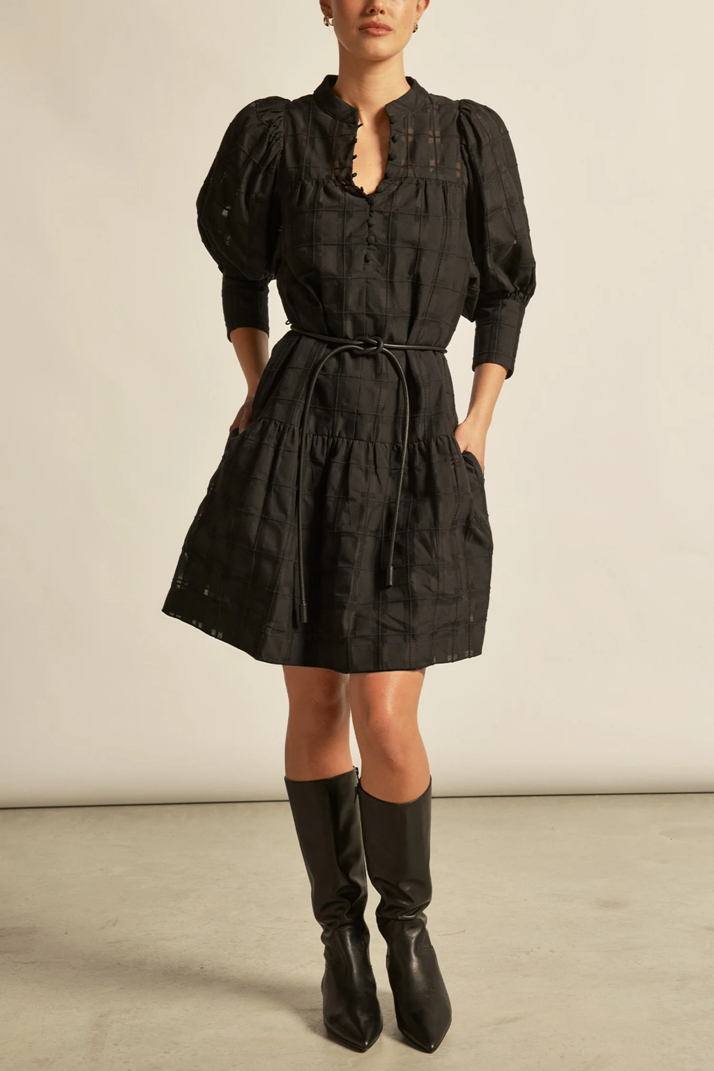 Paloma Dress - Black Check