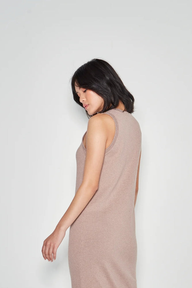 JHL Split Tank Dress - Rosewood Marle