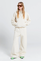 Runaway Scrawl Zip-Up Sweatshirt - Ecru