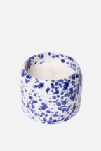 Blue Splash Glazed Candle