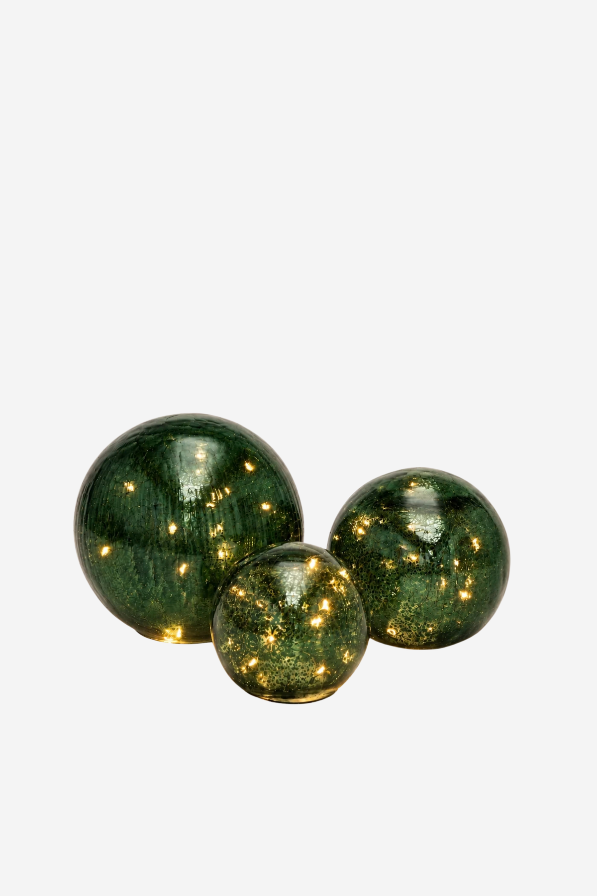Green Crackle Glass Orb