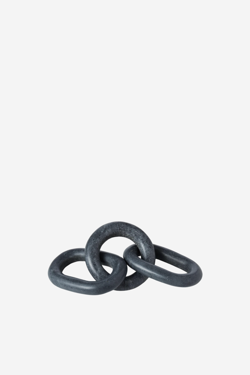 Amalfi Marble Chain Sculpture Black
