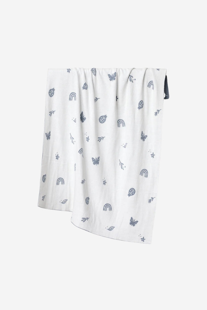 Enchanted Garden Organic Blanket - Sky