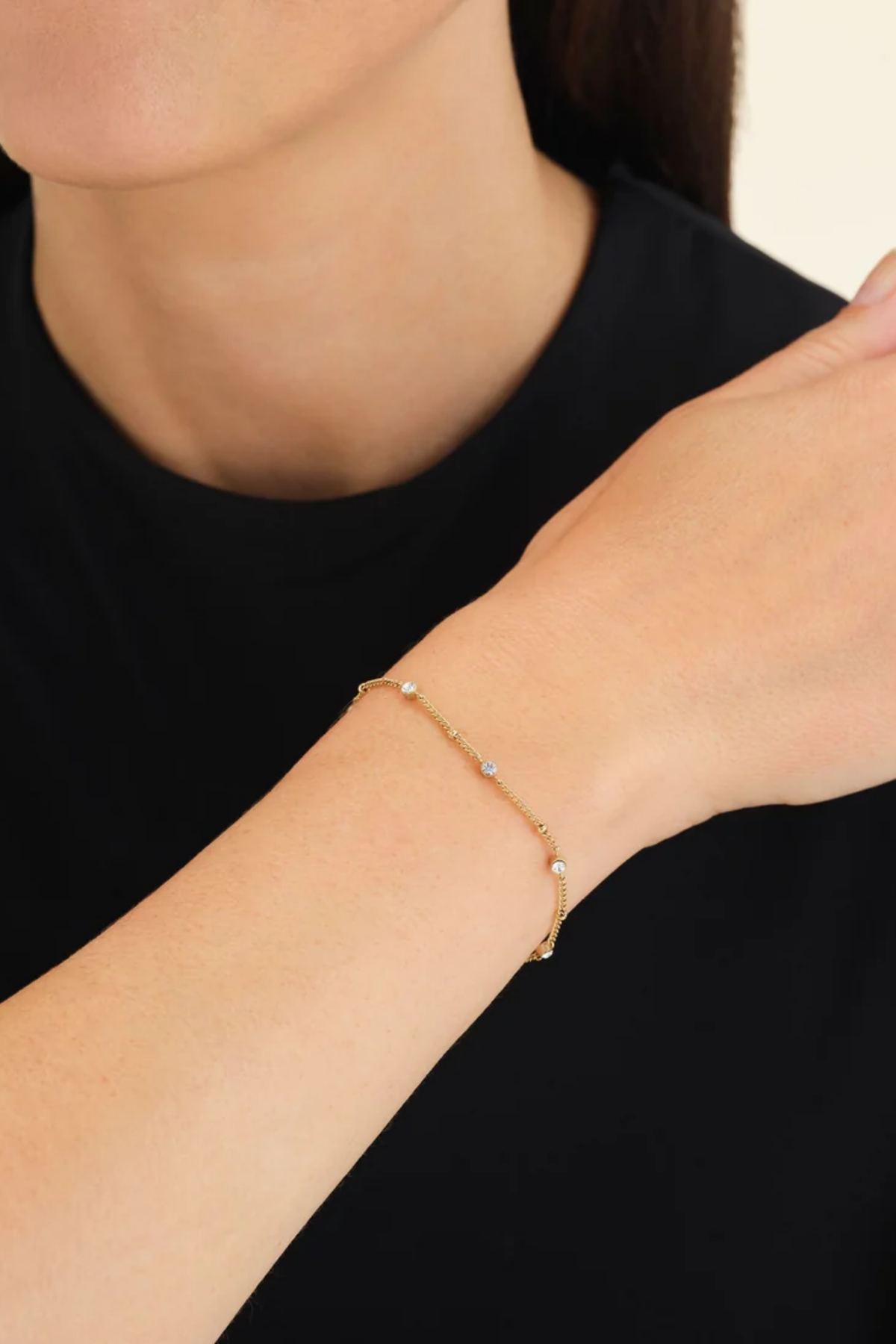 Multi Crystal Bracelet - Gold