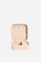 Square Travel Jewellery Box -  Pink