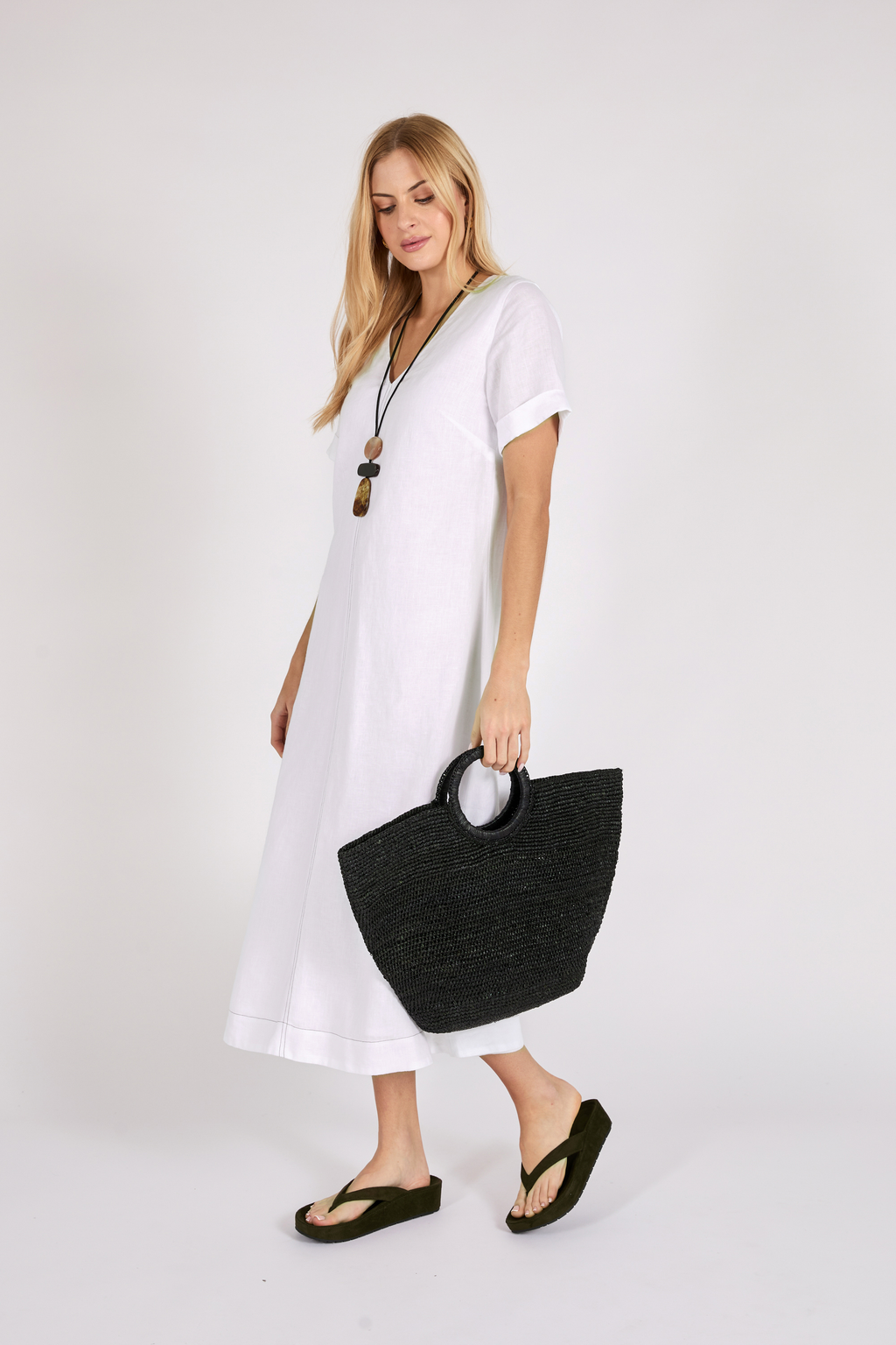 Tivoli Linen Dress - White