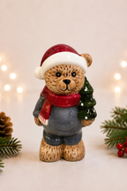 Porcelain Bear with Christmas Tree