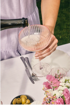 Ripple Champagne Glass - Pink