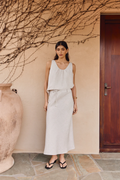 Como Linen Bias Skirt - Natural