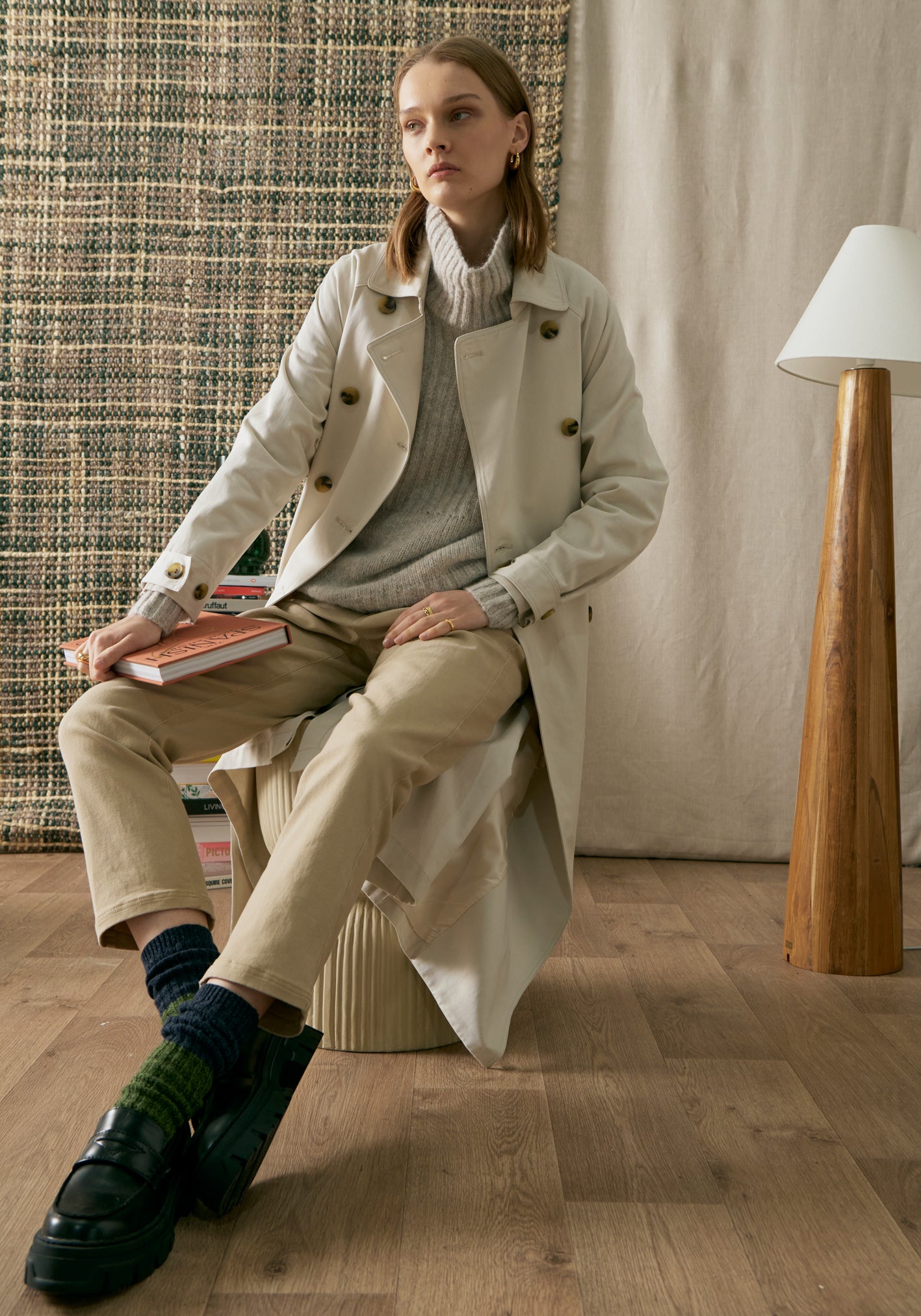 Holland Tencel Trench - Pebble