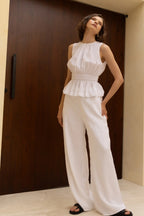Fever Pant - White Linen