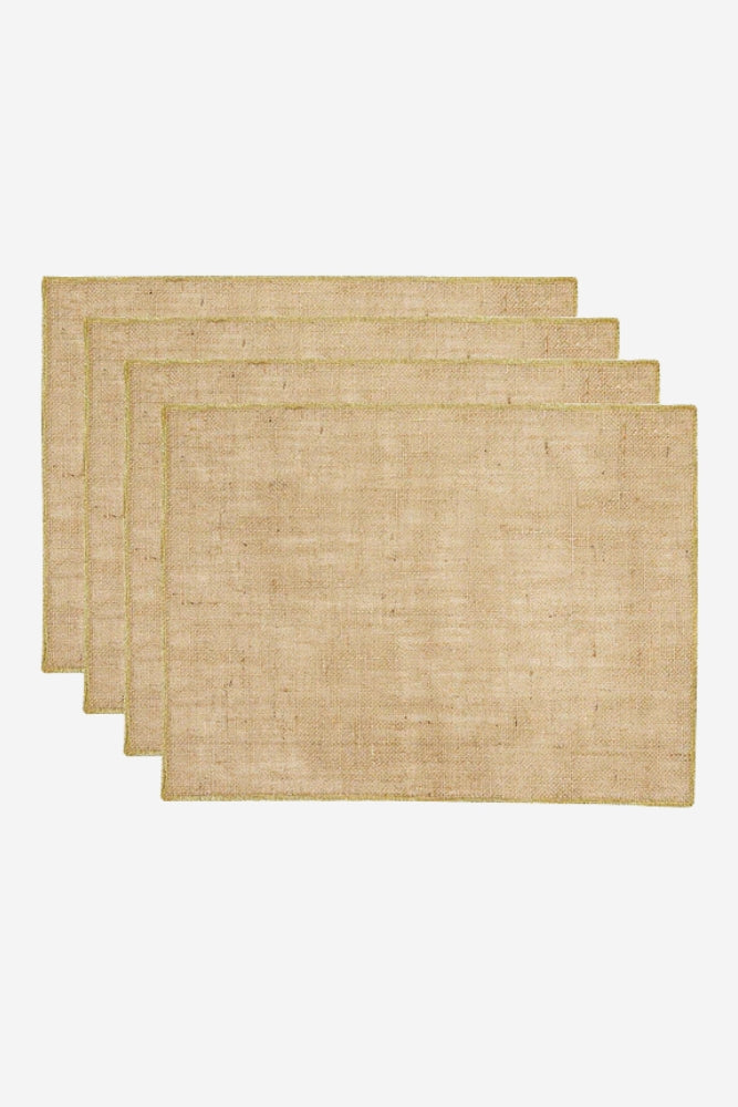 Starry Gold Lurex Jute Placemats - Set of 4