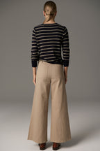 Lauren Wide Leg Jean - Sand
