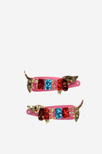 Sausage Dog Glitter Hair Clips
