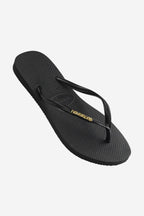 Slim Logo Metallic - Black/Gold