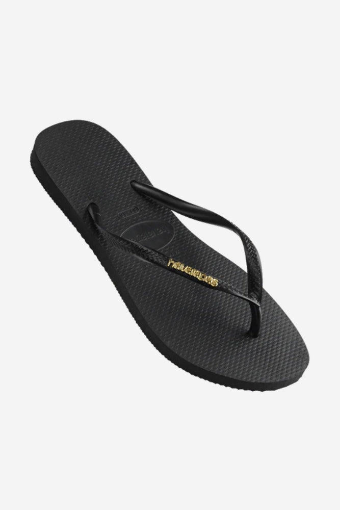 Slim Logo Metallic - Black/Gold