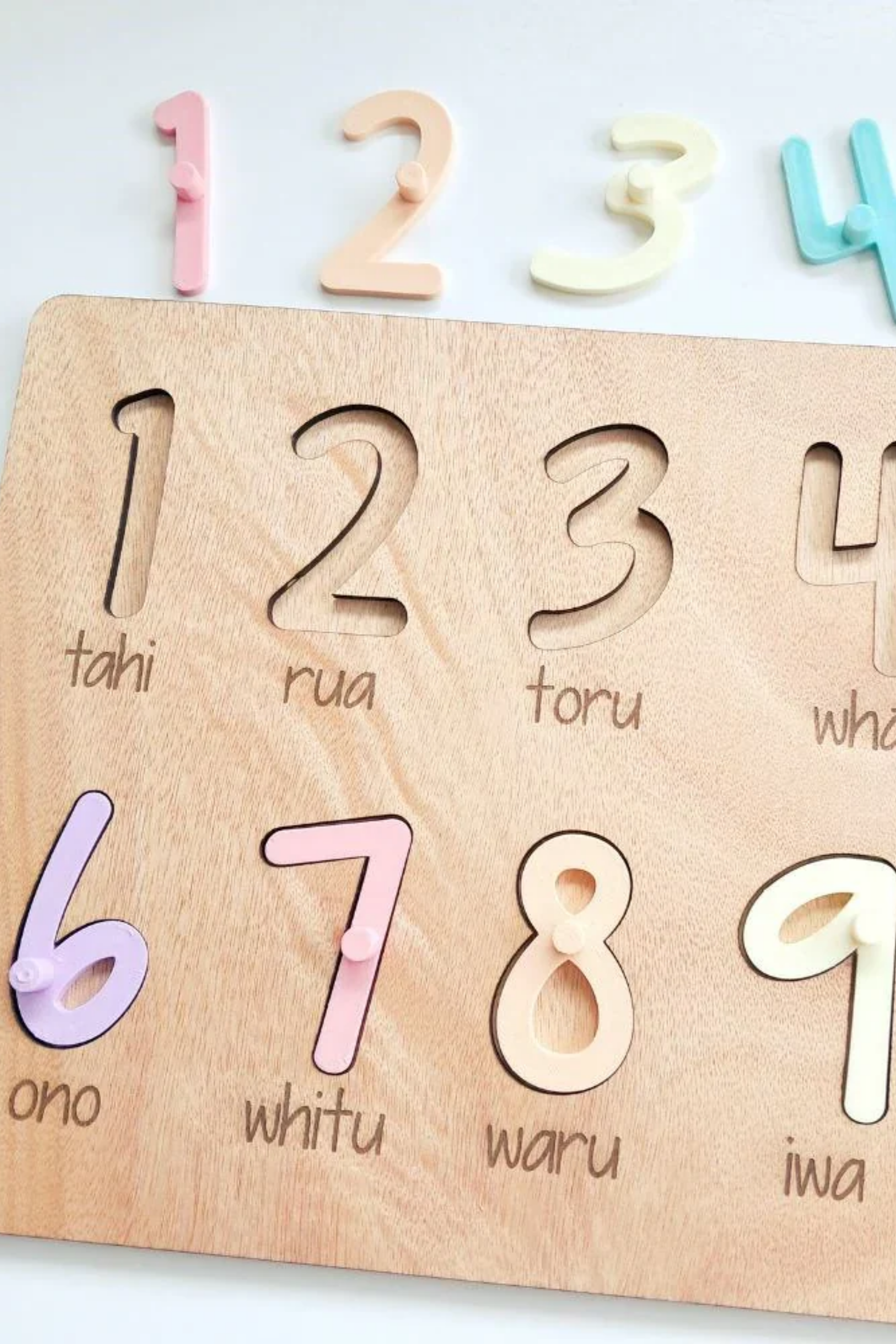 Numbers Puzzle 1-10 Maori Pastels