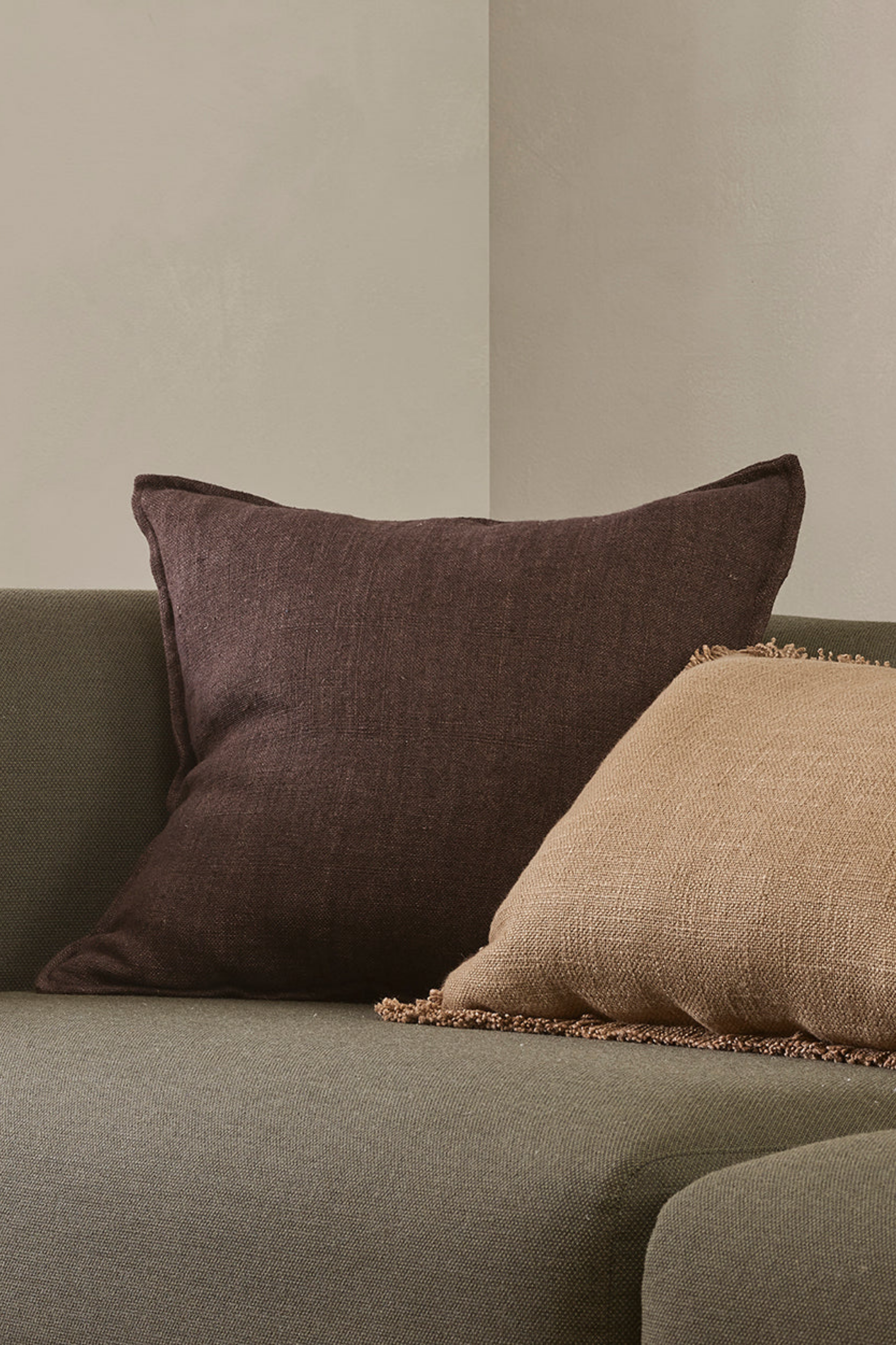 Flaxmill Cushion - Mahogany