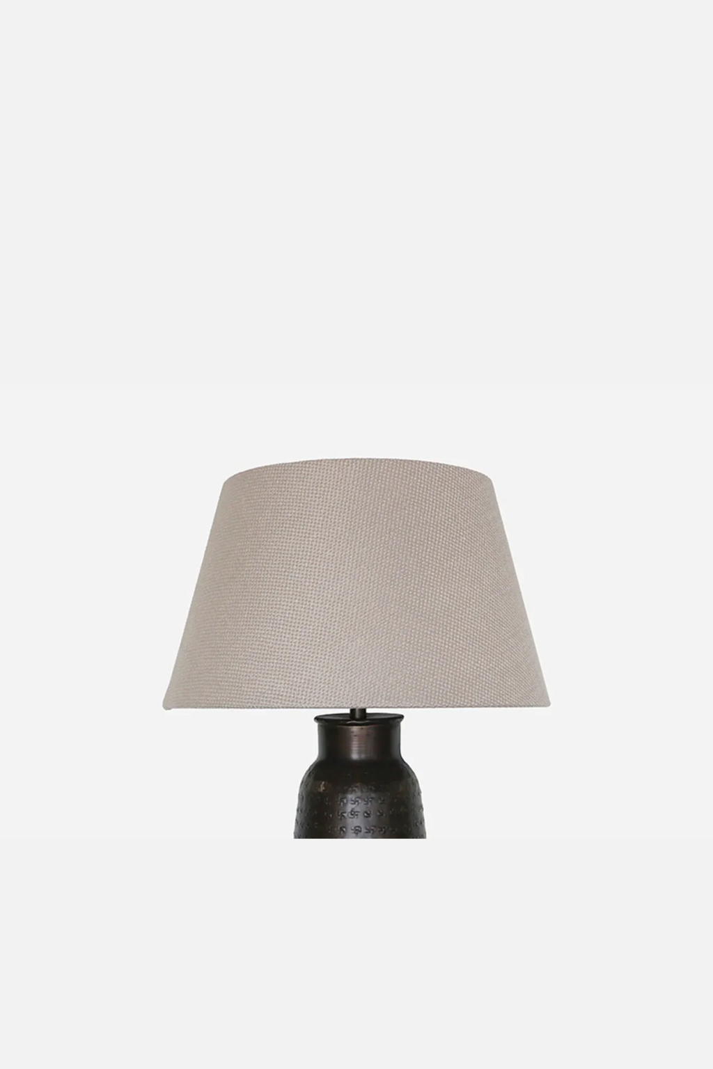 Flax Weave Tapered Drum Lampshade - Cream