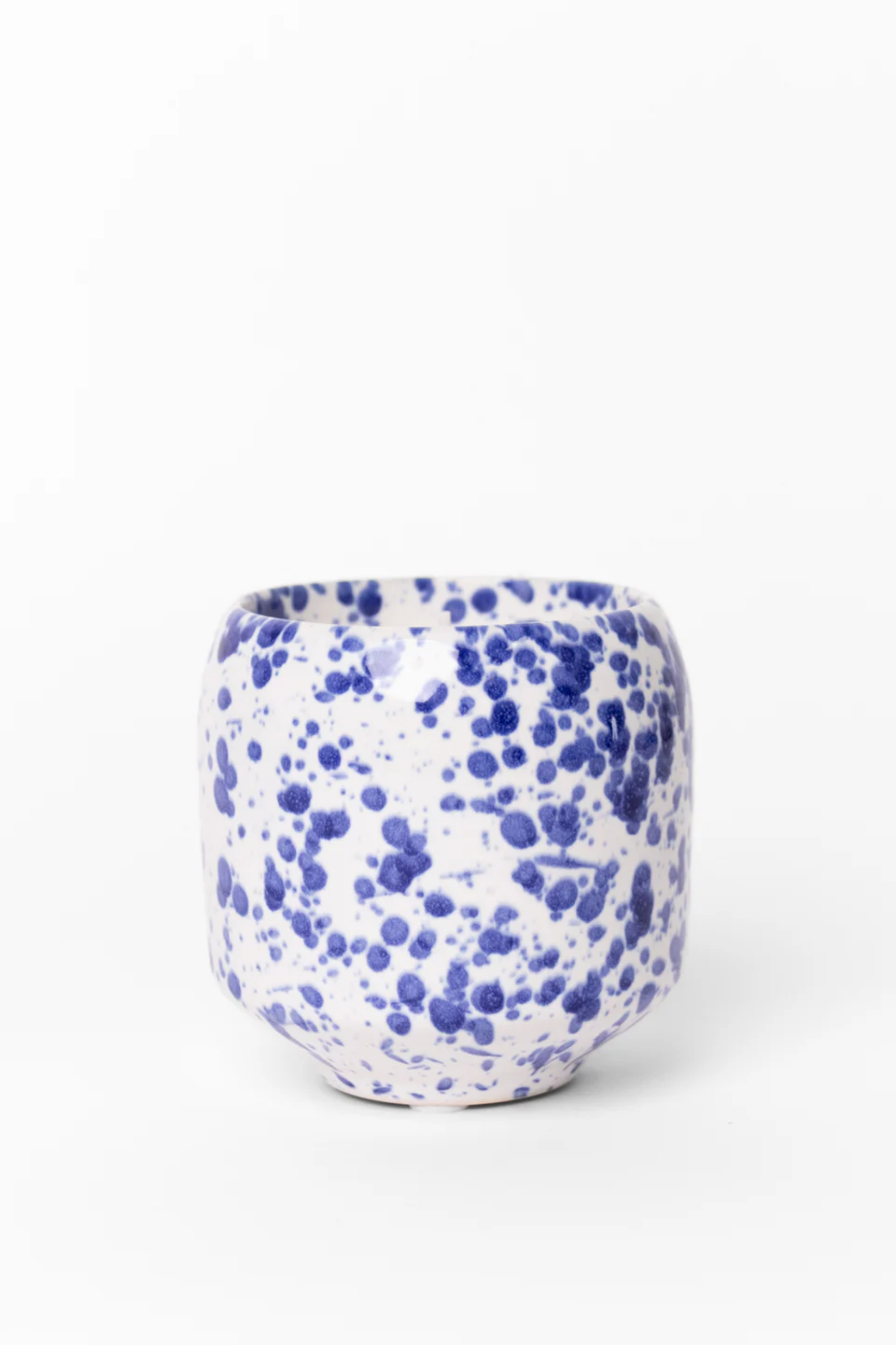 Blue Splash Glazed Candle