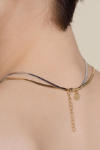 Duotone Snake Necklace - Gold/Silver
