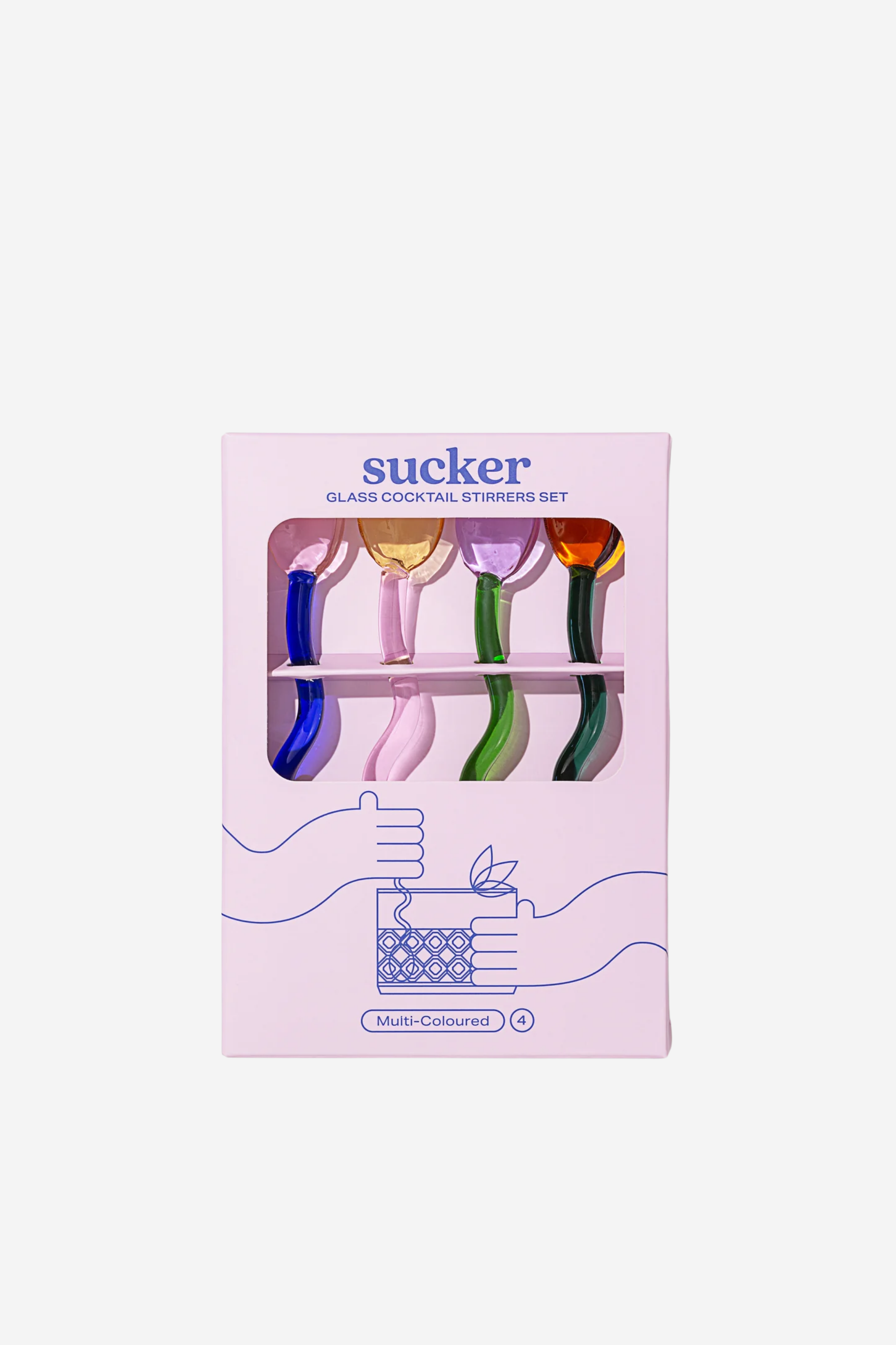 Glass Cocktail Stirrer Set - Multi