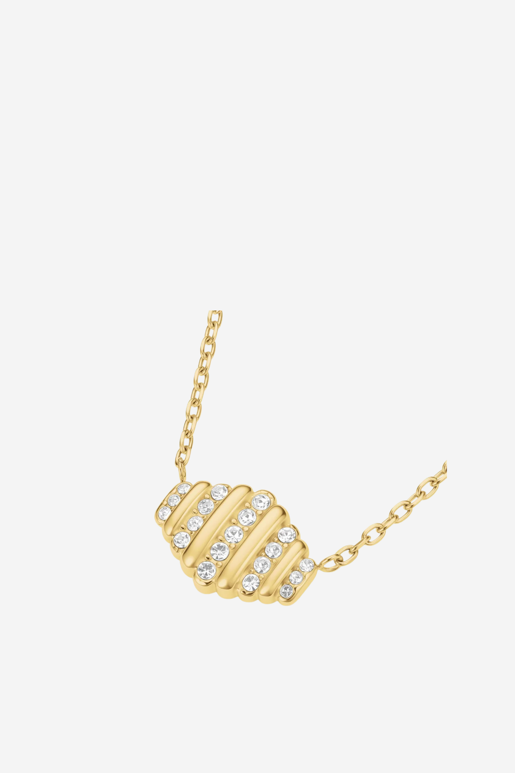 Striped Small Pendant Necklace - Gold