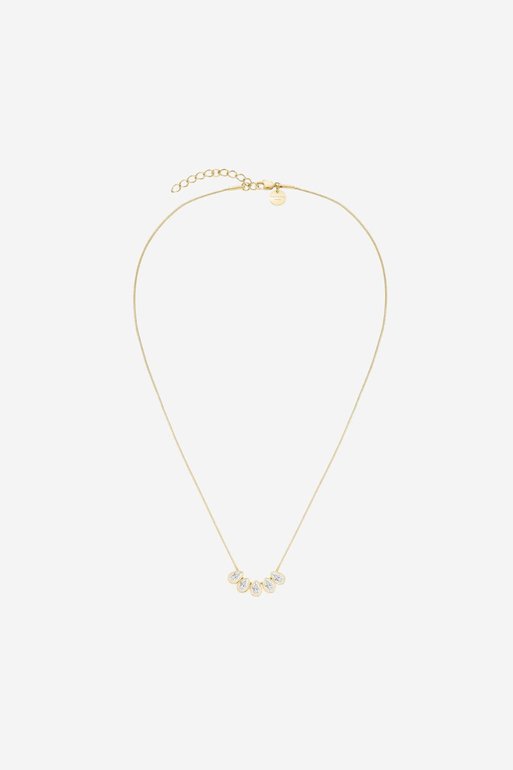 Drops Crystal Necklace - Gold