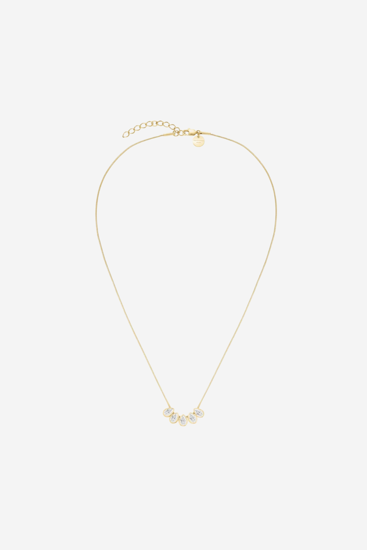 Drops Crystal Necklace - Gold
