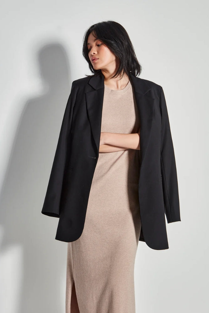 JHL Split Tank Dress - Biscuit Marle