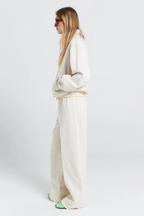 Runaway Scrawl Zip-Up Sweatshirt - Ecru