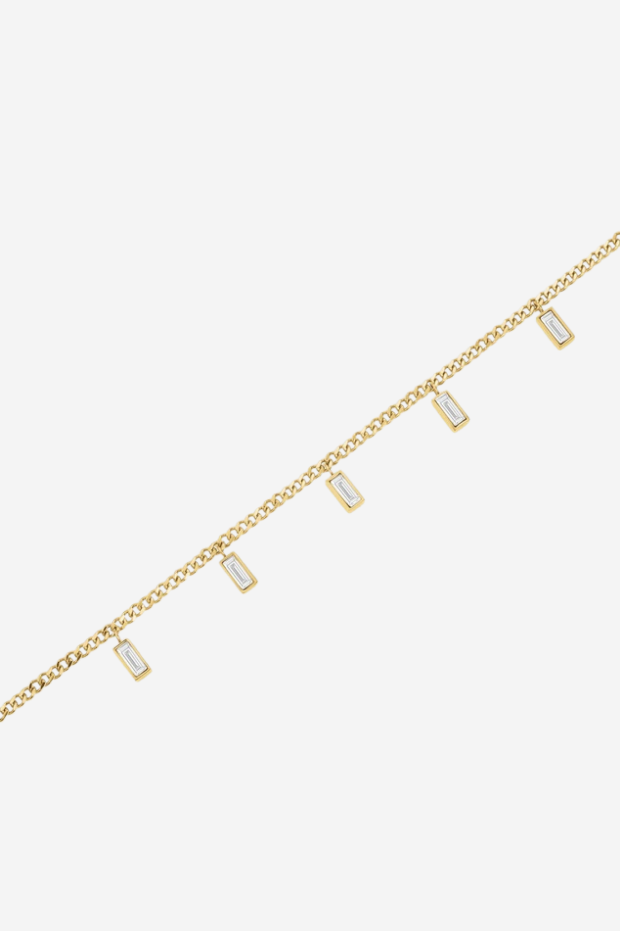 Baguette Necklace - Gold