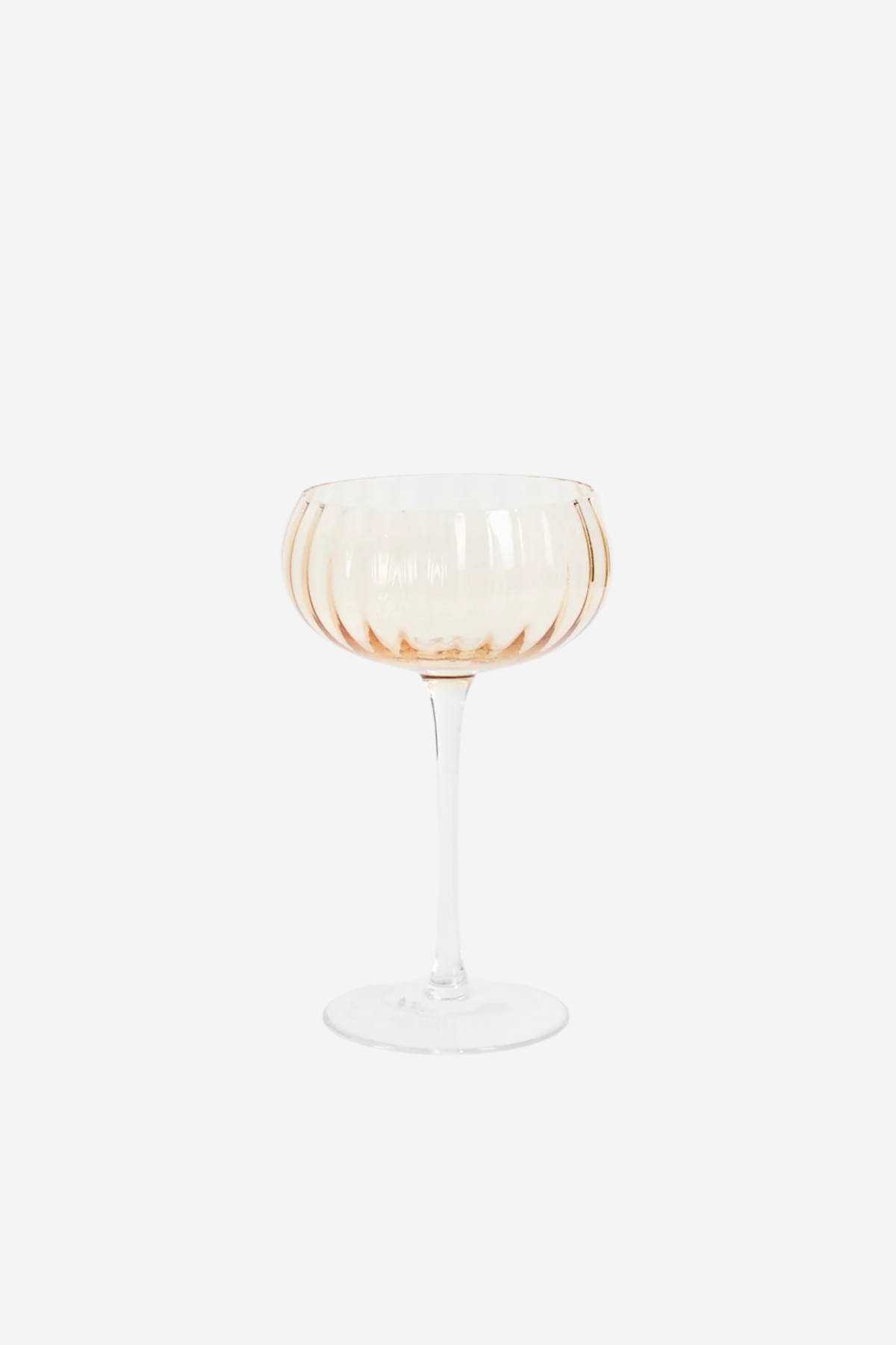 Cocktail Glass - Ripple Light Amber