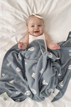 Enchanted Garden Organic Blanket - Sky