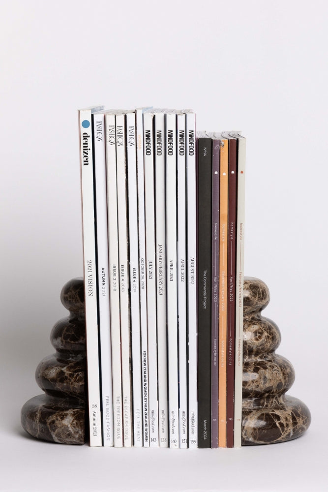 Casa Bookends - Dark Marble