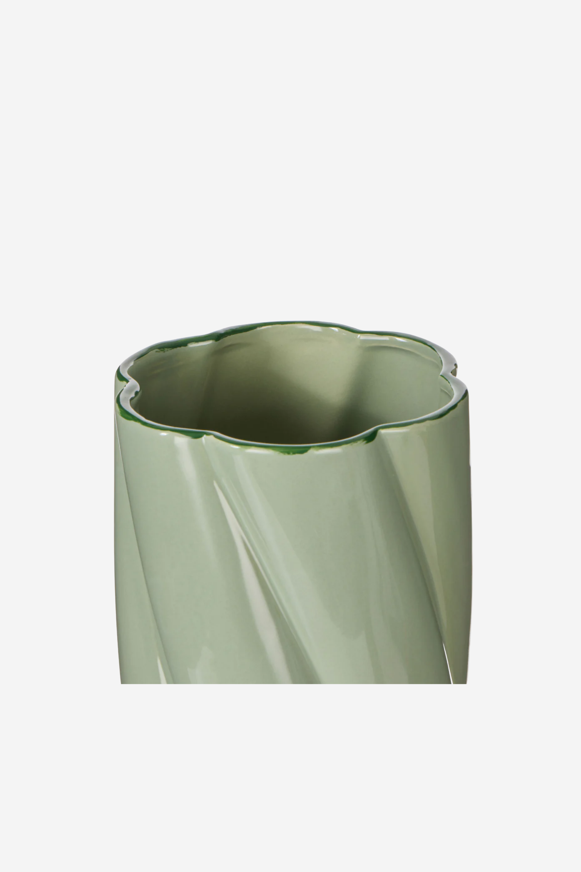 Large Rory Twist Vase - Light Green