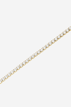 Crystal Tennis Bracelet - Gold