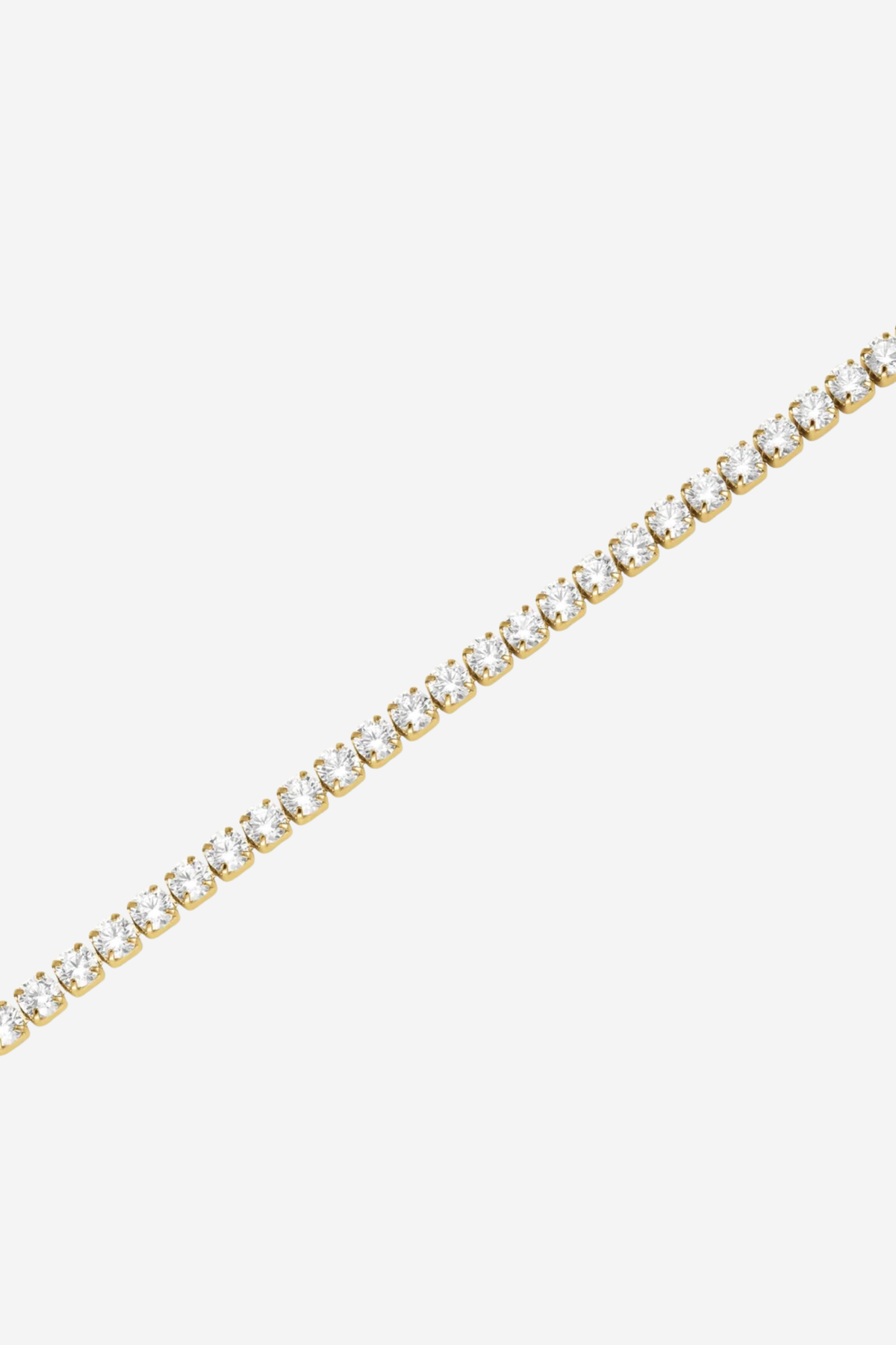 Crystal Tennis Bracelet - Gold