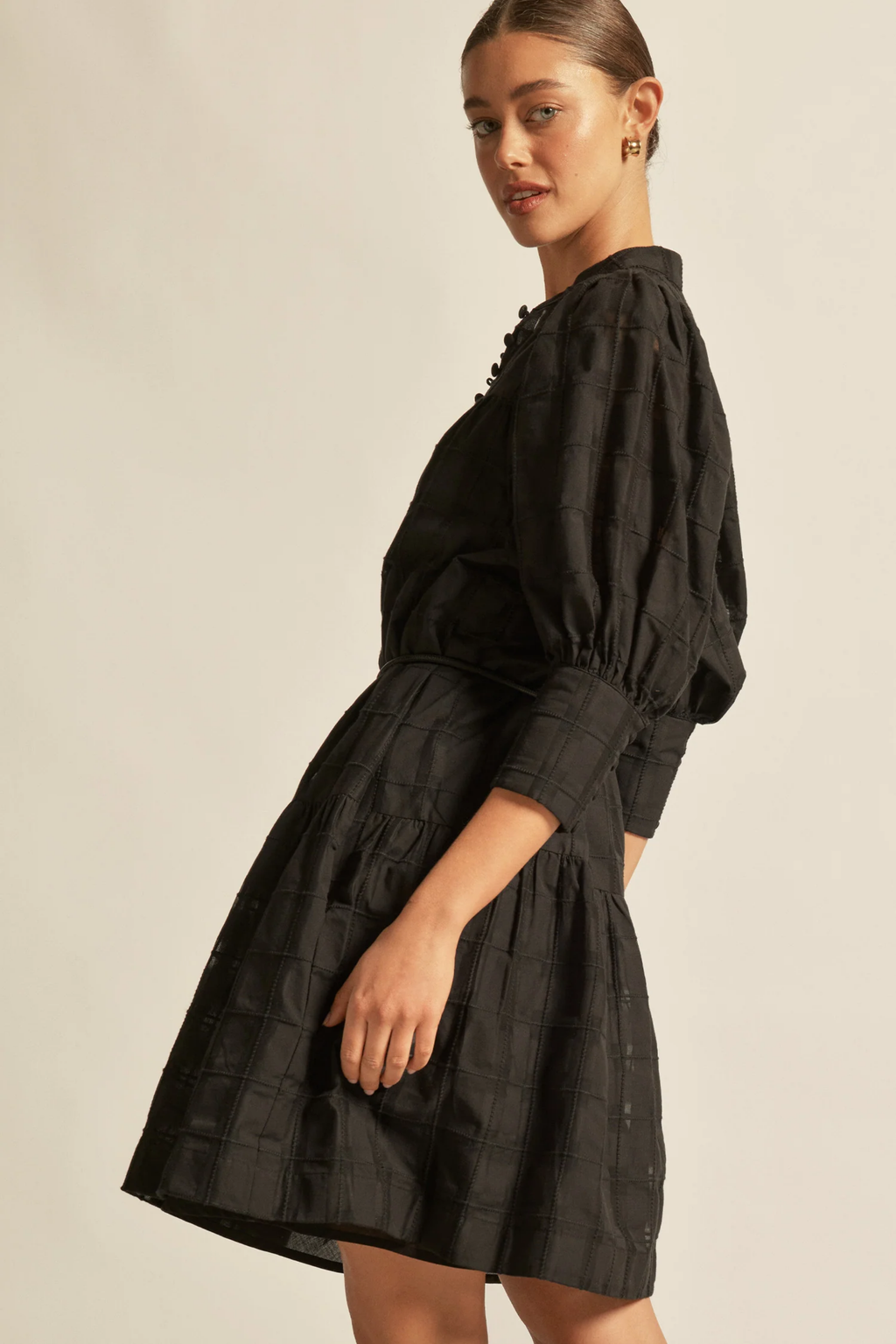 Paloma Dress - Black Check