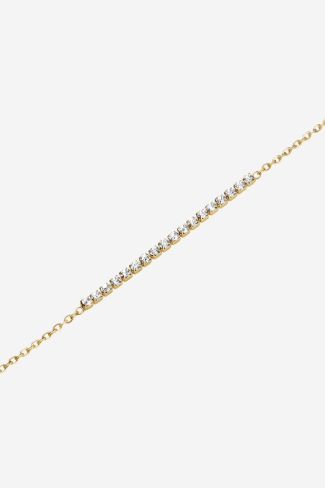 Tennis Crystal Clear Bracelet - Gold