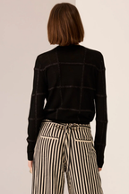 Westin Lurex Check Knit - Black