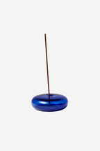 Glass Vessel Incense Holder - Cobalt