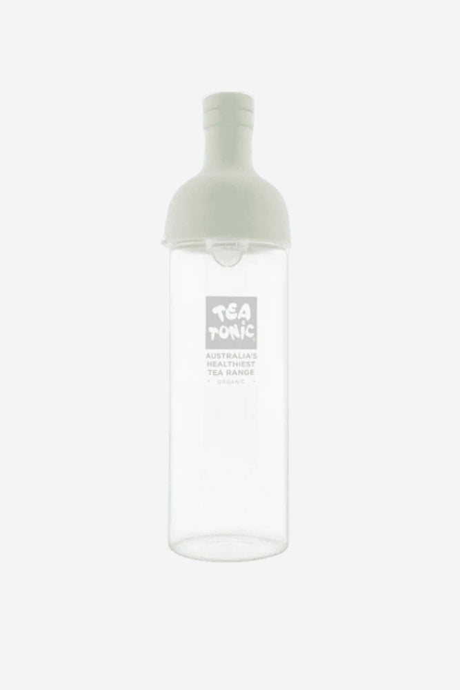 Glass Wine Bottle Tea Strainer - White