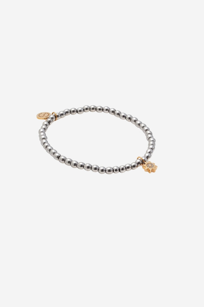 Nova Two Tone Bracelet - Silver/Gold/CZ