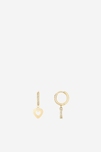 Hollow Heart Hoops  - Gold