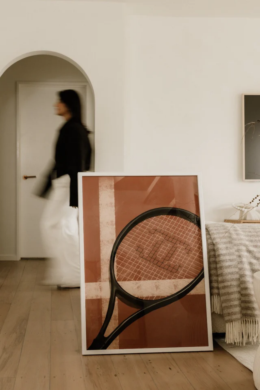 Clay Court Frame Print - A2